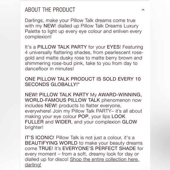 Pillow Talk ‘Dreams’ Luxury Eyeshadow Palette - Picture 9 of 11